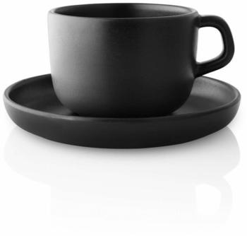 Eva solo Nordic Kitchen Tasse mit Untertasse 0,2l schwarz
