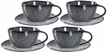 Leonardo MATERA Cappuccino Set anthrazit 8-teilig
