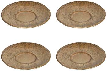 Leonardo MATERA Keramikunterteller 15 cm beige für Becher und Tasse 4er Set