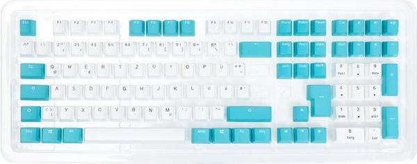 Ducky Keycap Set PBT ISO White/Blue (DE)