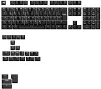 Glorious PC Gaming Race GPBT Basics Keycaps ISO Layout DE PBT Dye-Sub - Classic Black