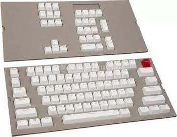 Glorious Gaming Doubleshot Tastenkappen ABS 104 Tasten, weiß, ANSI US (G-104-White)