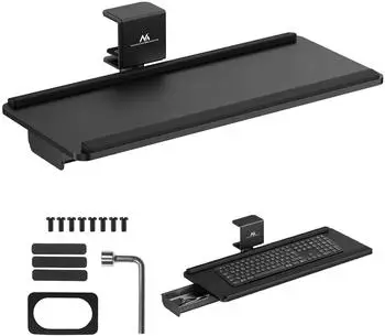 Maclean MC-108 B Untertisch-Tastaturhalterung, schwarz, 5kg (MC-108 B)