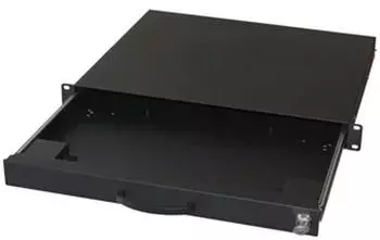 Equip 19-Zoll-Tastatur-/Mausschublade, teleskopierbar, abschließbar, 1HE, schwarz (260420)
