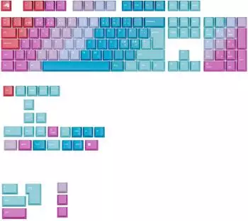Glorious Gaming GPBT Tastenkappen Cherry-Profil Nordic ISO Daydream (GLO-KB-ACC-KC-GPBT-GR-DAYD-ND)