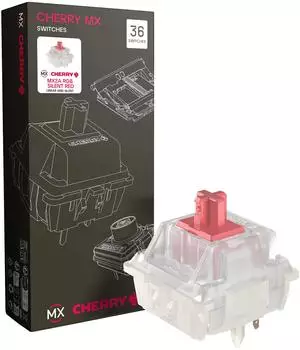 CHERRY MX2A RGB Silent Red Switch Kit, 36 mechanische Switches 5-PIN (DMX2A-71NB-4A)