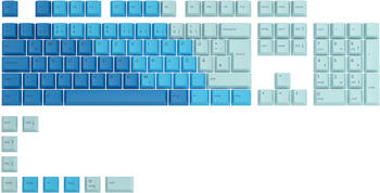 Glorious Gaming 115 GPBT Keycaps ISO DE-Layout Caribbean Ocean