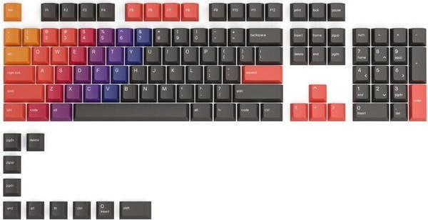 Glorious Gaming 114 GPBT Keycaps ANSI, US-Layout - Celestial Fire