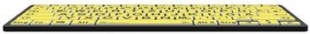 LogicKeyboard LargePrint Black on Yellow PC Bluetooth Mini Keyboard (DE)