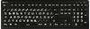 Logickeyboard Tastatur »XL-Print Astra 2 White on Black DE (PC)«,