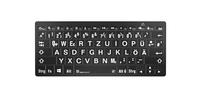 Logickeyboard XL-Print Bluetooth&reg; Tastatur Deutsch, QWERTZ Schwarz Multimediatasten,