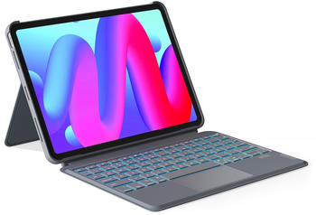 Inateck Tastatur H&uuml;lle f&uuml;r iPad Air (2020/2022) / iPad Pro 11 (2018-2022) Grau