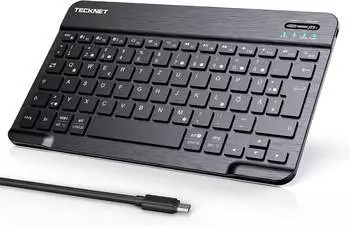 TeckNet Wiederaufladbare Bluetooth-Tastatur für Windows, iOS, Android
