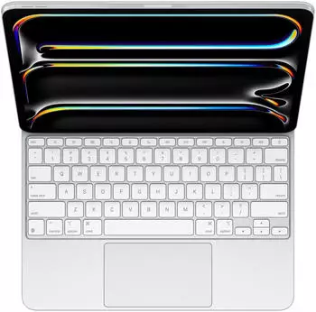 Apple Magic Keyboard für iPad Pro 13 (M4) (2024) Weiß (US) – Apple Magic Keyboard für iPad Pro 13 (M4) (2024) Weiß (US): Perfekte Ergänzung für Ihr Tablet