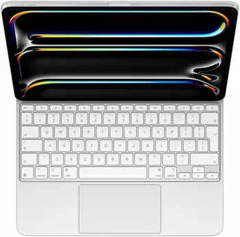 Apple Magic Keyboard für iPad Pro 13 (M4) (2024) Weiß (International) – Apple Magic Keyboard für iPad Pro 13 (M4) (2024) Weiß (International): Perfekte Ergänzung für Ihr Tablet