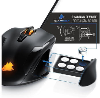 Titanwolf Tastatur-, Maus- und Mauspad Spar Set (303428) – Das Titanwolf Tastatur-, Maus- und Mauspad Spar Set (303428) für Gamer