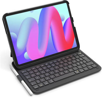 Inateck Tastatur H&uuml;lle f&uuml;r 11 Zoll iPad Air 6/5/4, iPad 10, iPad Pro 11 4/3/2/1, QWERTZ, BK2007 schwarz
