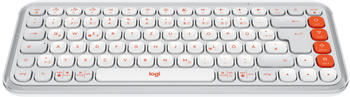 Logitech POP Icon Keys Offwhite/Orange (DE) – Komfort und Effizienz in einem kompakten Design