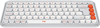 Logitech POP Icon Keys Offwhite/Orange (US) – Logitech POP Icon Keys Offwhite/Orange (US) - Stil und Funktionalität vereint