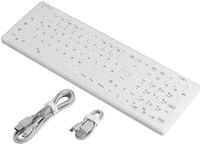 Renkforce RF-WPIK-500 USB Hygiene-Tastatur Deutsch, QWERTZ Wei&szlig; Silikonmembran,
