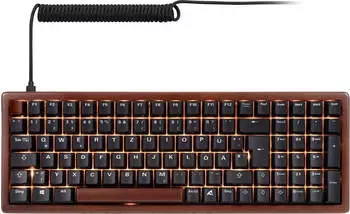 Sharkoon SKILLER SGK50 S2 PBT (Gateron G Pro 3.0 Yellow) (DE) Wood – Individuelle Beleuchtung und praktische Features