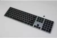 Matias Kabellos Tastatur Deutsch QWERTZ Mac Space Grau (FK418DCB-DE)