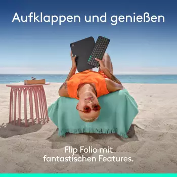 Logitech Flip Folio für iPad Pro 13 (M4) / iPad Air 13 (M2/M3) Grafit (DE) – Logitech Flip Folio für iPad Pro 13 (M4) / iPad Air 13 (M2/M3) Grafit (DE) Eleganz und Funktionalität vereint