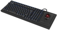 Keysonic KSK-8202ELU-T (DE) Kabelgebunden Tastatur Deutsch, QWERTZ Schwarz mit