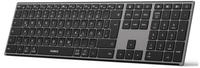 inateck Keyboard, ergonomic design, QWERTZ grau
