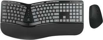 Conceptronic Wireless Keyboard und Mouse ergonomisch Layout US schwarz (ORAZIO02US)