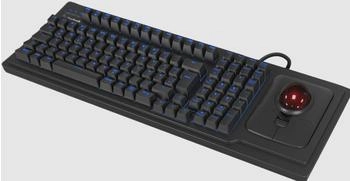 Keysonic KSK-8202ELU-T Tastatur mit Trackball schwarz US-Layout (61104)