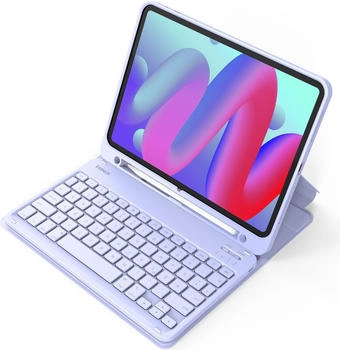 Inateck Tastatur H&uuml;lle f&uuml;r iPad 10.9 (2022) / iPad Air (2022/2020) / iPad Pro 11 violett
