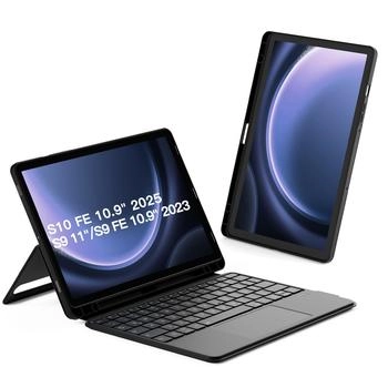 Inateck Hülle mit Tastatur für Samsung Galaxy Tab S10 FE/S9 FE/S9 schwarz (DE)
