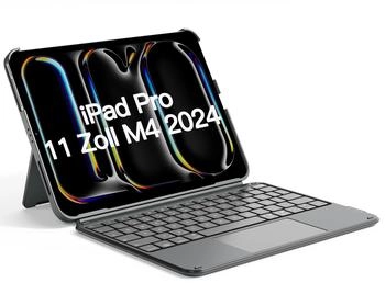 Inateck Hülle Tastatur iPad Pro 11 2024 Grau (DE)