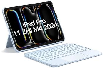 Inateck Hülle Tastatur iPad Pro 11 2024 Blau (DE)