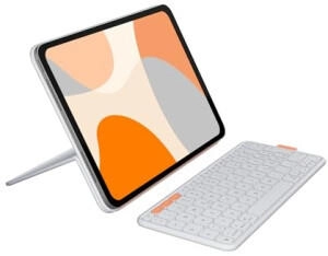 Logitech Flip Folio f&uuml;r iPad Pro 11 (M4) / iPad Air 11 (M2/M3) Hellgrau (DE)