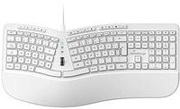 MEDIARANGE ge Tastatur ergonomisch wei kabelgebunden - Tastatur - 124 Tasten