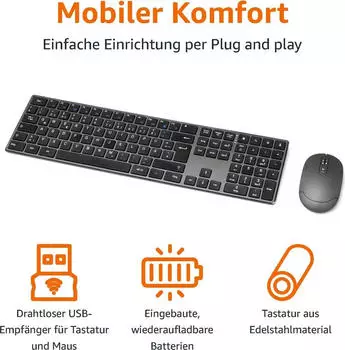 AmazonBasics Tastatur und Maus Set