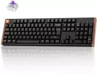 Keychron K10 HE (schwarz/holz, DE-Layout, Gateron Double-Rail Magnetic Nebula,