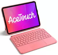 inateck Keyboard Ace Touch iPad 11/Air 4-5 Com. QWERTZ rot Eingabe / Ausgabe M&auml;use &