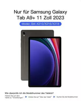 Inateck Keyboard Case Samsung Galaxy Tab А9+ Black – Inateck Keyboard Case für Galaxy Tab А9+ mit deutscher Tastatur