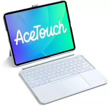 Inateck Tastatur H&uuml;lle f&uuml;r ipad iPad Air 13 Zoll (2025/2024), Pro 12.9 Zoll 6/5/4/3 Gen Blau