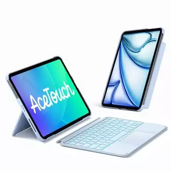 Inateck Ace Touch Tastatur f&uuml;r iPad 11"/10,9", QWERTZ, RGB, blau (KB04122-RGB_BLUE)