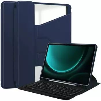 Lobwerk 3in1 Bluetooth Set Tastatur + Maus + Hülle für Galaxy Tab S9+ 12.4", weiß (154740)