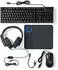 Nedis 5-in-1 Gaming-Set AZERTY, Tastatur, Maus, Headset, Mauspad (GCK51110BKFR)
