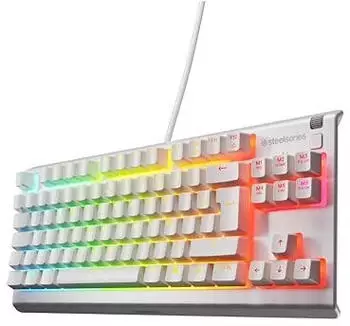SteelSeries Apex 3 TKL Gaming-Tastatur RGB AZERTY weiß (64908)