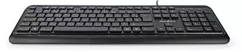 Nedis Kabelgebundene Tastatur USB-A AZERTY FR-Layout 104 Tasten schwarz (KBMU200BKFR)