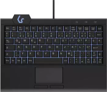 Keysonic KSK-3210ELU Super-Mini-Tastatur mit Touchpad, beleuchtet, UK (61024)