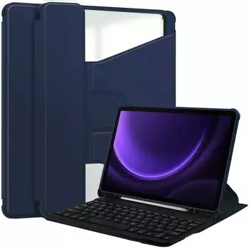 Lobwerk 3in1 Set Bluetooth-Tastatur beleuchtet, Maus & Cover für Galaxy Tab S9 FE 10.9" (153675)