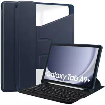 Lobwerk 3in1 Bluetooth-Tastatur, Maus & Hülle für Galaxy Tab A9+ 11" (757668)